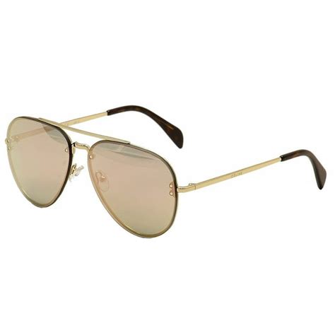 celine cl 41392 s j5g 0j|$425 Celine CL41392/S J5G XM Unisex Gold Mirrored Aviator.